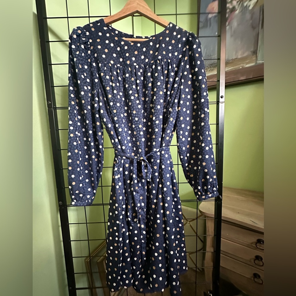 Polka Dot Navy Dress